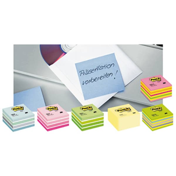 Post-it Häftnotisblock 2028B 76 mm x 45 mm Pastellblå 450 ark