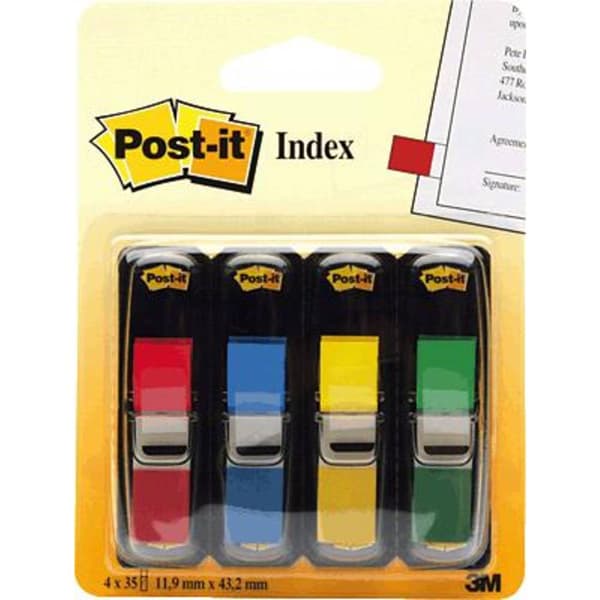 Post-it Häftmarker 7000144923 Röd, Gul, Grön, Blå