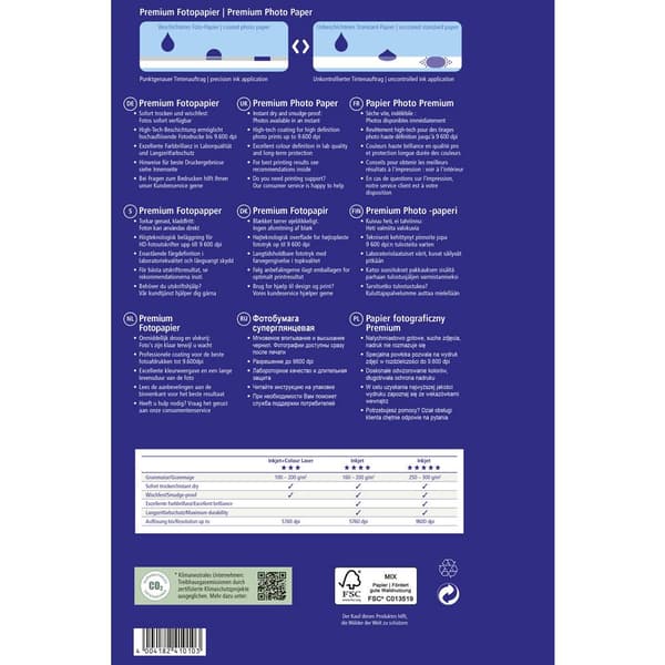 Avery-Zweckform Premium Inkjet Photo Paper high gloss 2482-20 Fotopapper DIN A4 300 G/m² 15 ark Högglans