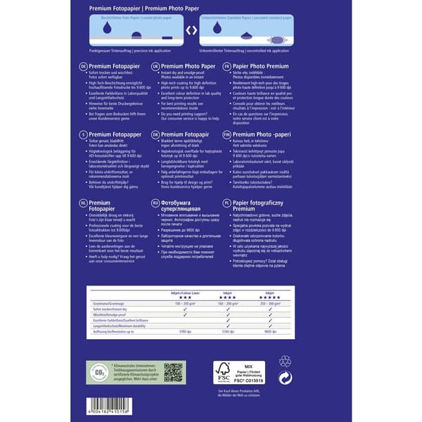 Avery-Zweckform Premium Photo Paper Inkjet 2556-20 Fotopapper DIN A4 250 G/m² 20 ark Högglans