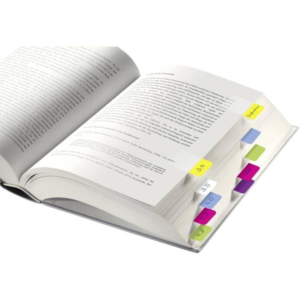 Sigel Häftmarker HN203 Grön, Gul, Rosa, Blå, Violett, Vit