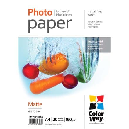 ColorWay | 190 g/m² | A4 | Mat fotopapir