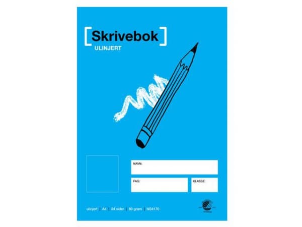 Skrivebok A4 80G 24Bl Ulinjert (20 stk) (1 stk.)