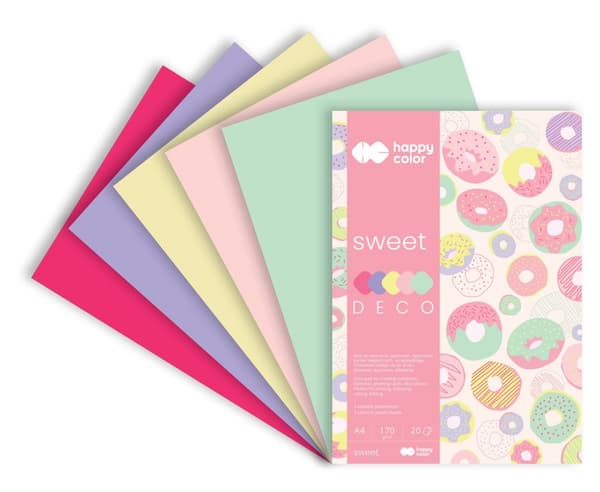 DECO Sweet A4 20 arkkia Happy Color -värilohko