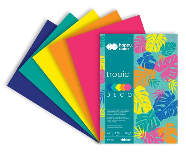 DECO Tropic A4 20 arkkia Happy Color -värilohko