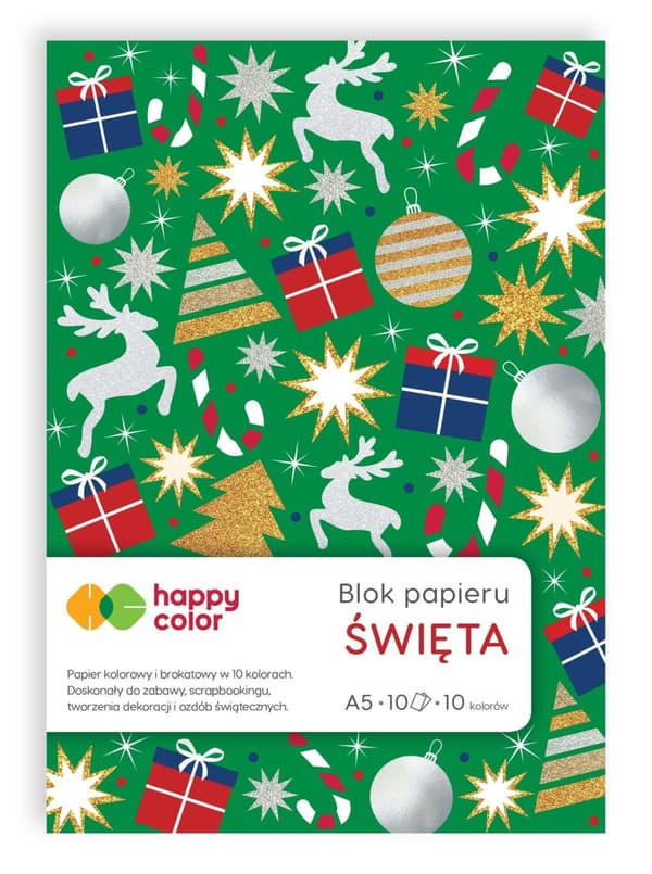 XMas Effect Block 10 ark A5 Happy Color