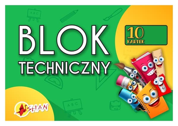 Tekninen lohko valkoinen A4 sarja 20 kpl