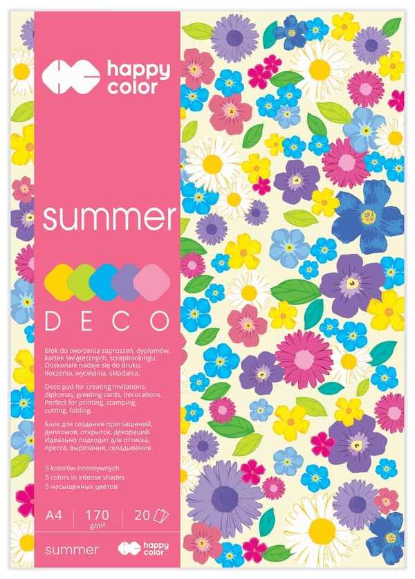 DECO Summer Color Block A4 20 arkkia Happy Color