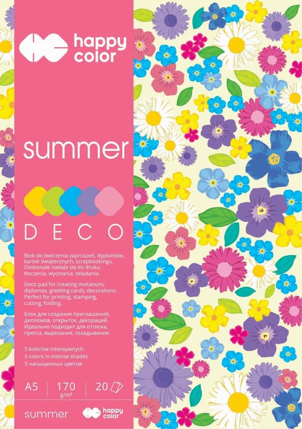 DECO Summer Color Block A5 20 arkkia Happy Color