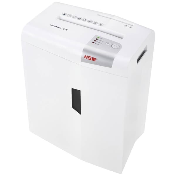 HSM shredstar X10 Dokumentförstörare 10 ark Partikelsnitt 4.5 x 30 mm P-4 20 l Strimlar också CD-skivor, DVD-skivor, Hä