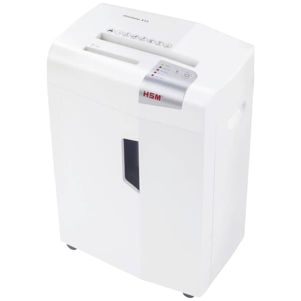 HSM shredstar X13 Dokumentförstörare 13 ark Partikelsnitt 4 x 37 mm P-4 23 l Strimlar också CD-skivor, DVD-skivor, Häft