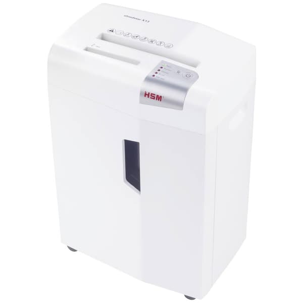 HSM shredstar X13 Dokumentförstörare 13 ark Partikelsnitt 4 x 37 mm P-4 23 l Strimlar också CD-skivor, DVD-skivor, Häft