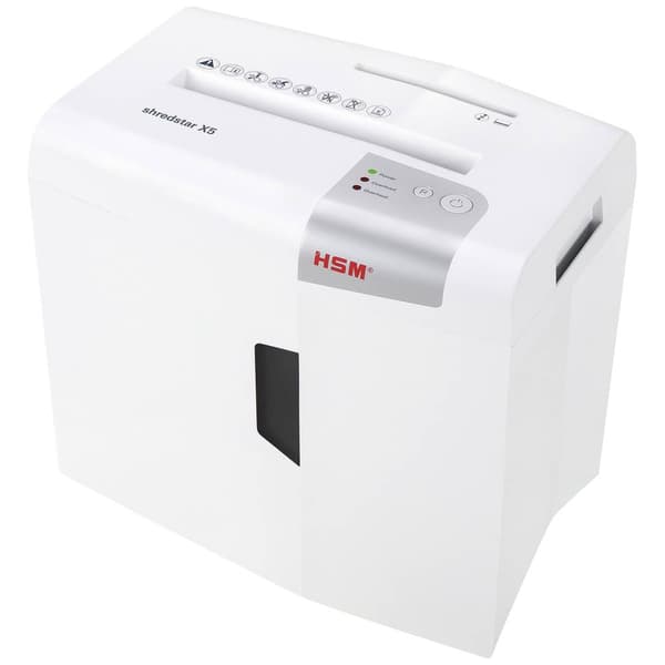 HSM shredstar X5 Dokumentförstörare 5 ark Partikelsnitt 4.5 x 30 mm P-4 18 l Strimlar också CD-skivor, DVD-skivor, Kred
