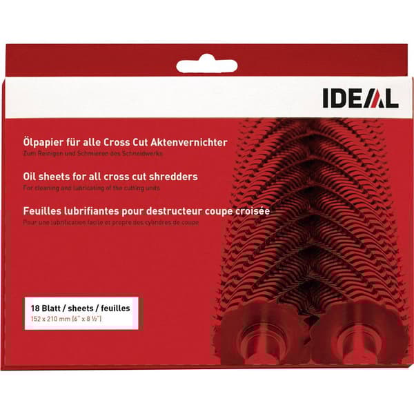 Ideal Office 9000631 Oljeblad för dokumentförstörare 18 ark