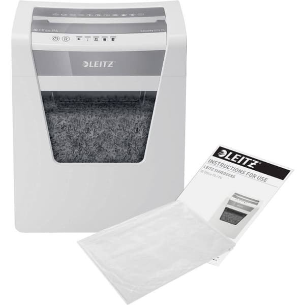 Leitz IQ Home Office P4 Dokumentförstörare 5 ark Partikelsnitt 4 x 40 mm P-4 23 l Strimlar också Häftklamrar, Gem