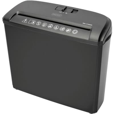 Digitus DA-81604 Dokumentförstörare Strimlor 7 mm 7 l Antal sidor (max.): 5 Säkerhetsklass 1