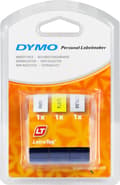 Miniatyrbild 2 av 3: LetraTAG plastic tape, 3-pack yellow/silver/white, 12mm, 4m