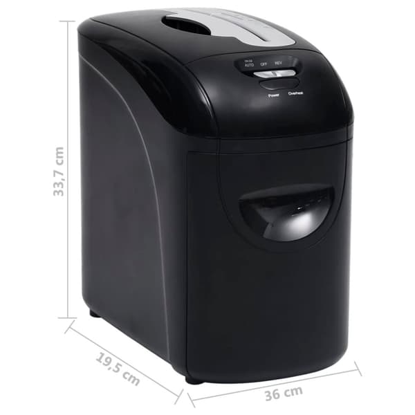 vidaXL Makuleringsmaskin 10 ark mikrosnitt svart