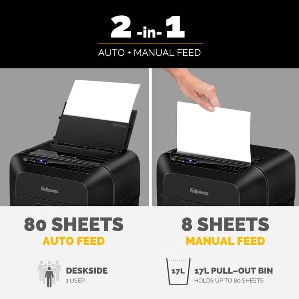 Dokumentförstörare FELLOWES AutoMax 80M