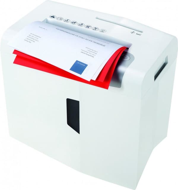HSM X5 papirmakulator Partikelskåret makulering 58 dB 22 cm Sølv, Hvid