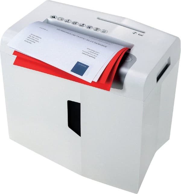 HSM X5 papirmakulator Partikelskåret makulering 58 dB 22 cm Sølv, Hvid