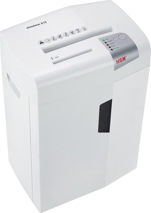 HSM shredstar X13 dokumentförstörare, 4 x 37 mm + separat CD-skärmekanism