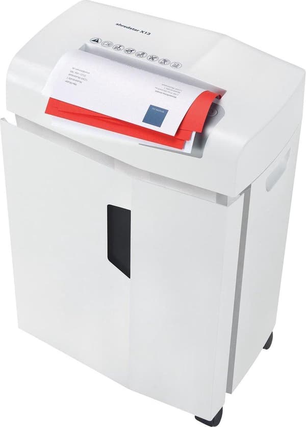 HSM shredstar X13 dokumentförstörare, 4 x 37 mm + separat CD-skärmekanism