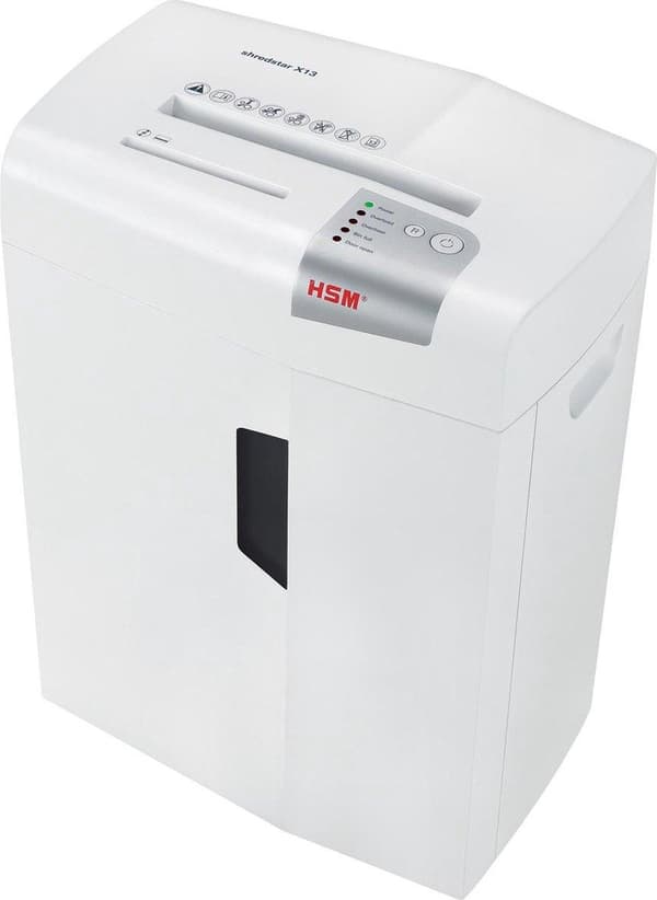 HSM shredstar X13 dokumentförstörare, 4 x 37 mm + separat CD-skärmekanism