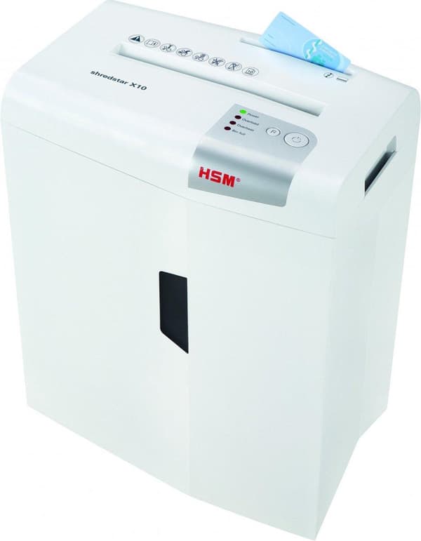 HSM shredstar X10 -asiakirjasilppuri, 4,5 x 30 mm + erillinen CD-leikkuri