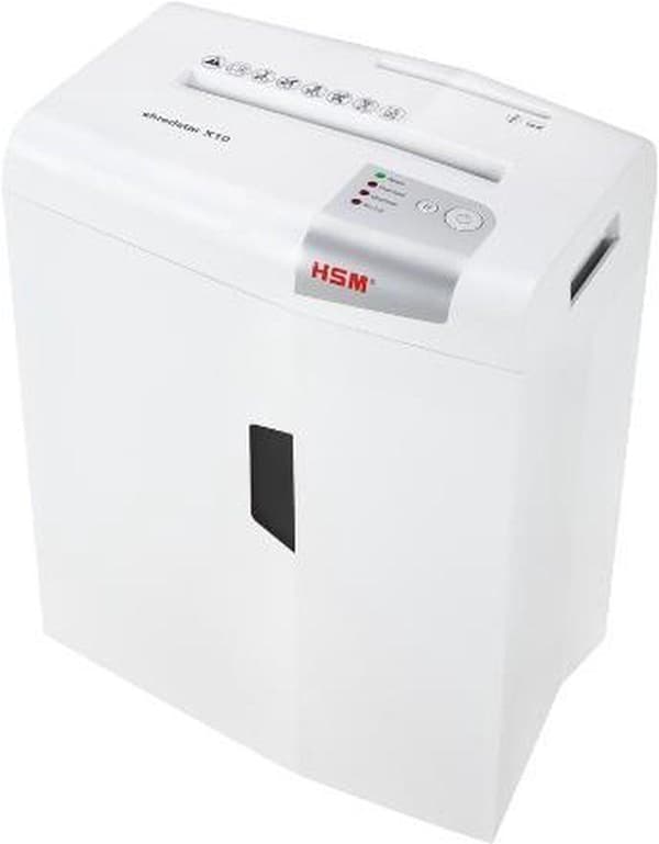 HSM shredstar X10 -asiakirjasilppuri, 4,5 x 30 mm + erillinen CD-leikkuri