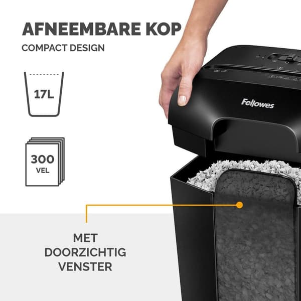 Fellowes Powershred LX41 papirmakulator Partikelskåret makulering Sort