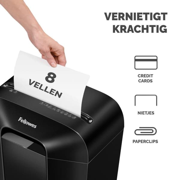 Fellowes Powershred LX41 papirmakulator Partikelskåret makulering Sort