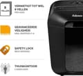 Miniatyrbillede 7 af 7: Fellowes Powershred LX41 papirmakulator Partikelskåret makulering Sort