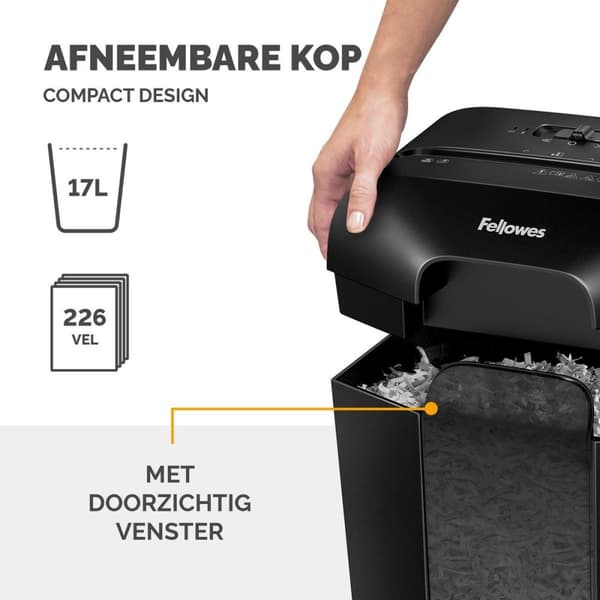Fellowes Powershred LX45 paperisilppuri Ristisilppuri Musta