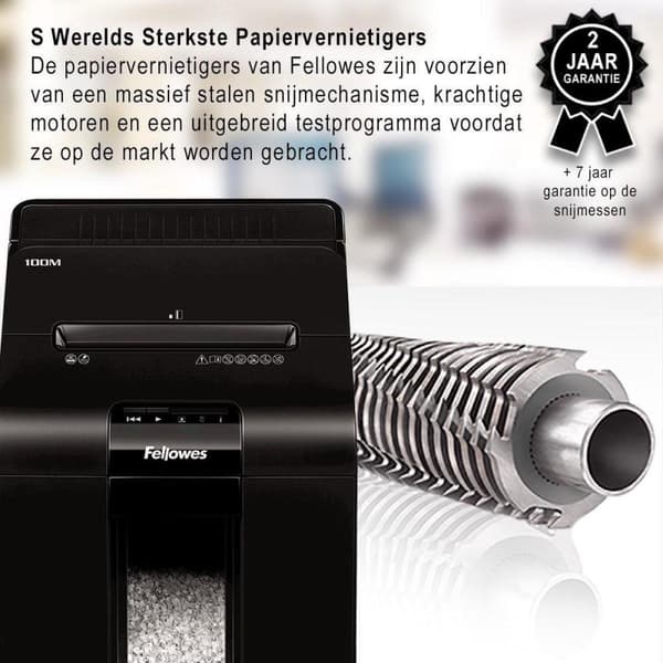 Fellowes AutoMax 100M paperisilppuri, silppuri, 22 cm, musta