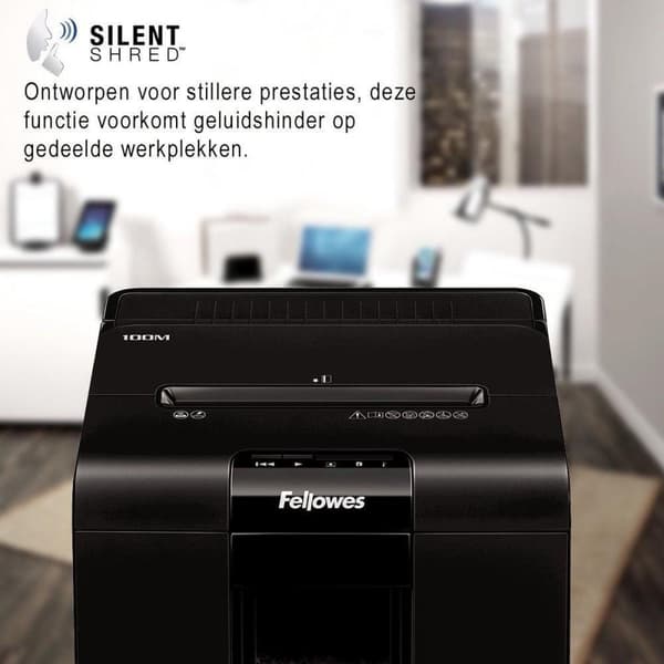 Fellowes AutoMax 100M paperisilppuri, silppuri, 22 cm, musta