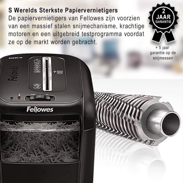 Fellowes 60Cs paperisilppuri Ristisilppuri 72 dB 23 cm Musta
