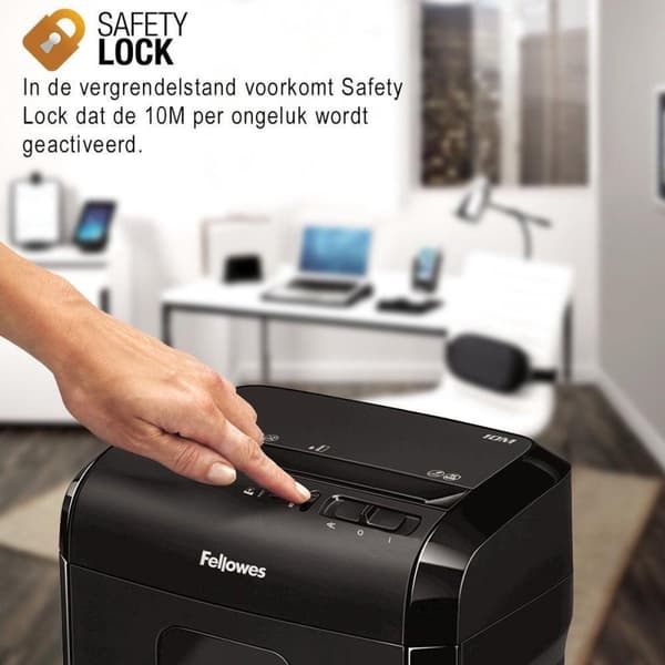 Fellowes Powershred 10M paperisilppuri, mikrosilppuri, musta