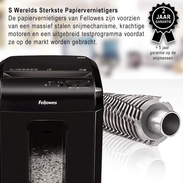 Fellowes Powershred 10M paperisilppuri, mikrosilppuri, musta