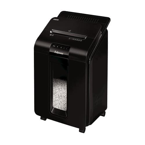 Fellowes AutoMax 100M paper shredder Particle-cut shredding 22 cm Black