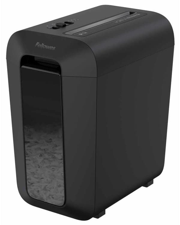 FELLOWES skartovač LX 65/ křížový řez 4x40mm/ objem koše 22 l/ stupeň utajení P-4 (důvěrné)/ černý