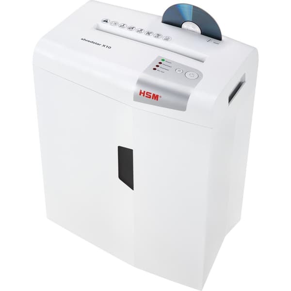 HSM shredstar S10 dokumentförstörare, 6 mm + separat CD-klippmekanism