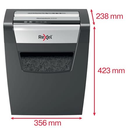 Rexel Momentum X312 paperisilppuri Hiukkassilppuri Musta, harmaa