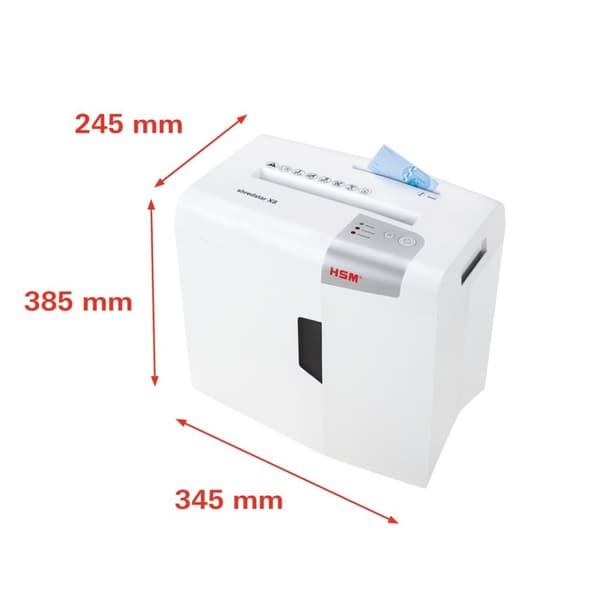 HSM shredstar X8 asiakirjasilppuri, 4,5 x 30 mm + erillinen CD-leikkuumekanismi