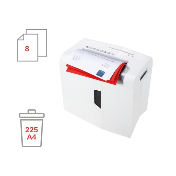 HSM shredstar X8 asiakirjasilppuri, 4,5 x 30 mm + erillinen CD-leikkuumekanismi