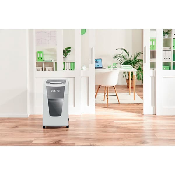 Leitz Silppuri Iq Auto+ Office 300 P5 Hopeinen