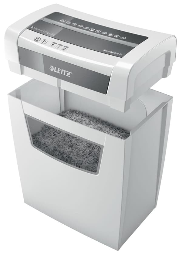 Leitz IQ Home Office P-4 paperisilppuri Hiukkassilppuri 22 cm Valkoinen