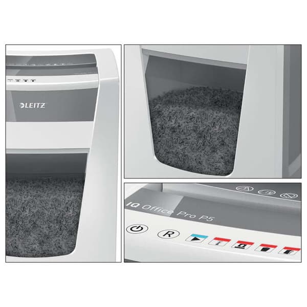 Leitz Asiakirjan Silppuri Iq Offie Pro P5 Hopeinen One Size / EU Plug
