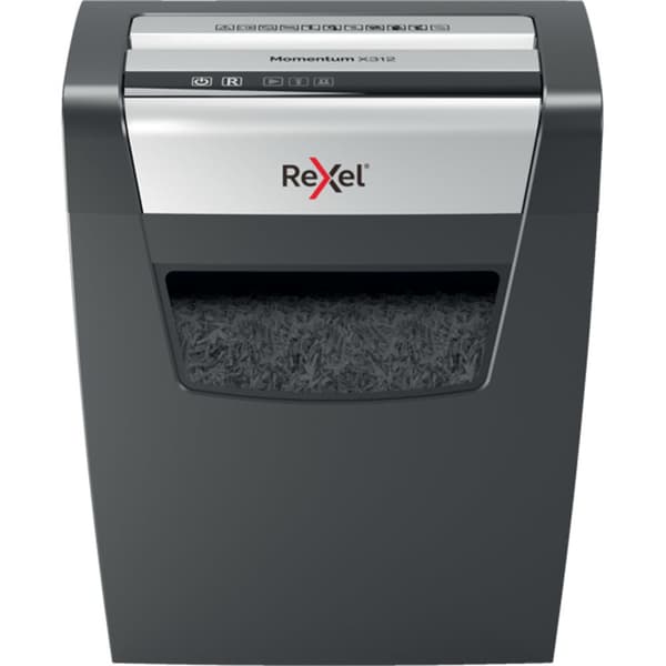 Rexel Momentum X410 paperisilppuri Hiukkassilppuri Musta, harmaa
