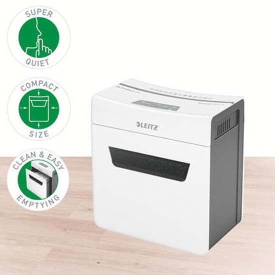 Leitz Asiakirjan Silppuri Iq Protect 6 P4 Hopeinen One Size / EU Plug